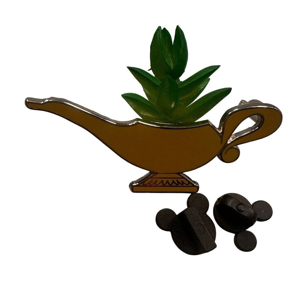 Disney Genie Lamp Trading Pin Terrarium Succulent Planter Aladdin Badge